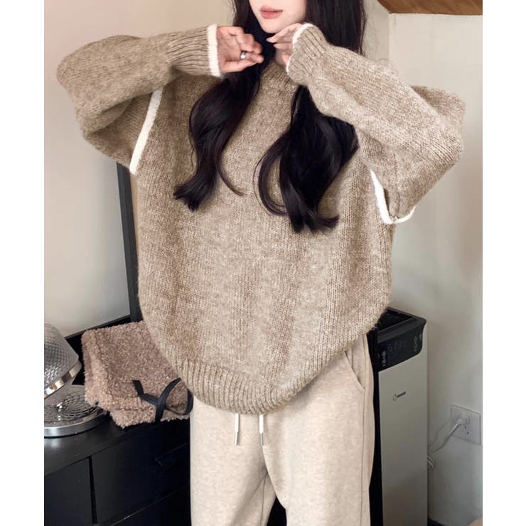 ゆったりニットトップスラウンドネック冬服 | SUNSHINE CLOSET | 詳細画像10 