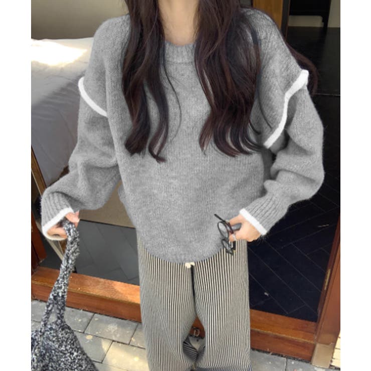 ゆったりニットトップスラウンドネック冬服 | SUNSHINE CLOSET | 詳細画像2 