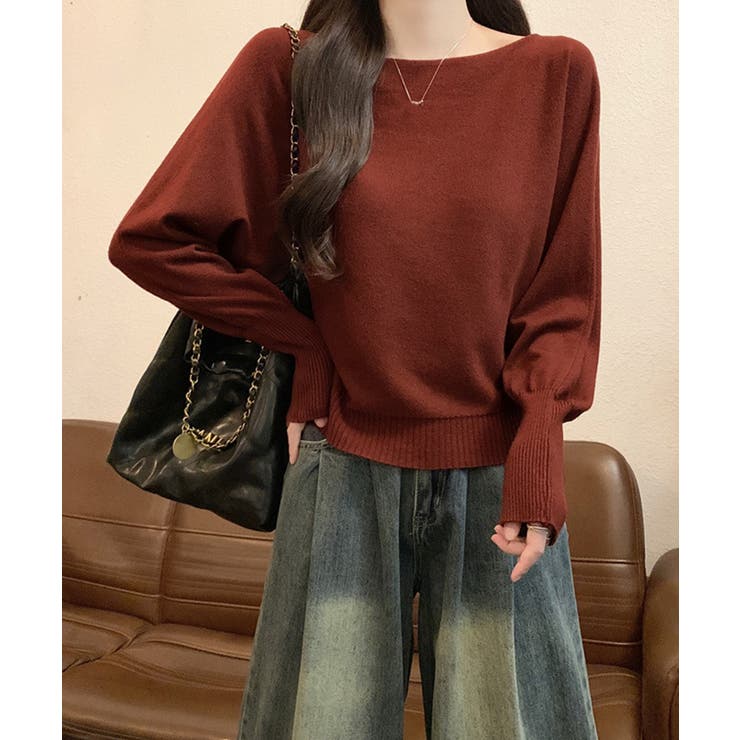 ボートネックニットトップスオフショルダー | SUNSHINE CLOSET | 詳細画像16 