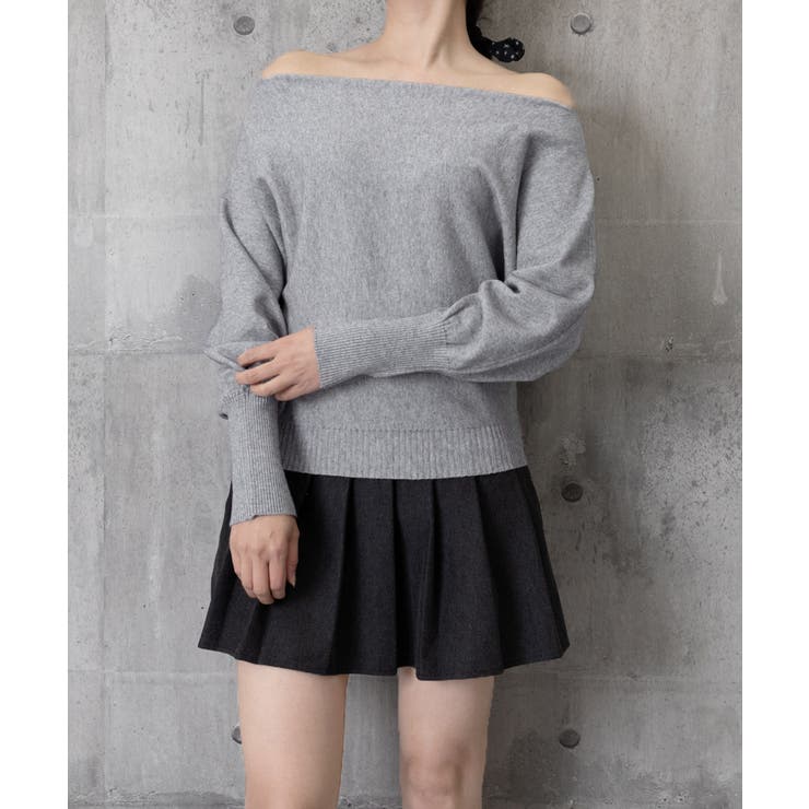 ボートネックニットトップスオフショルダー | SUNSHINE CLOSET | 詳細画像22 