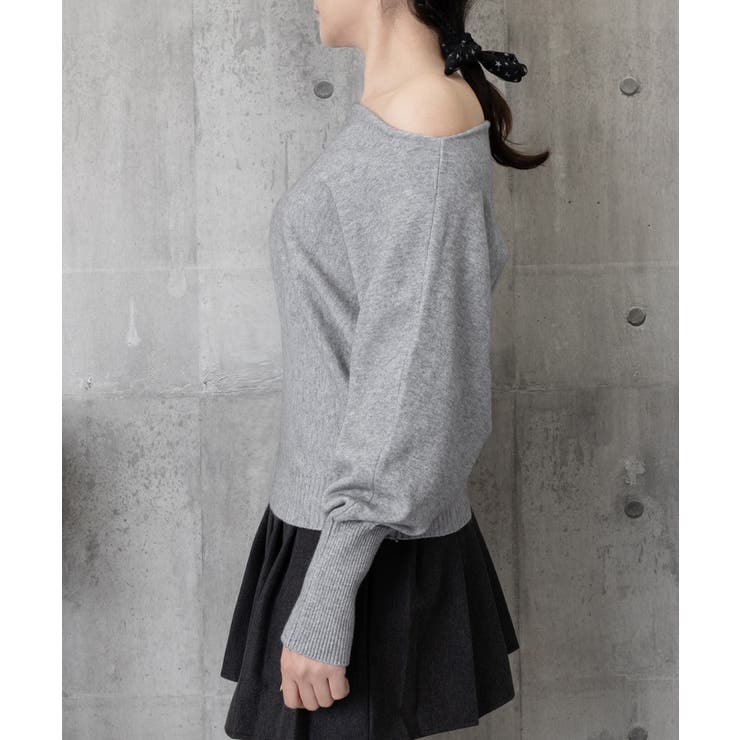 ボートネックニットトップスオフショルダー | SUNSHINE CLOSET | 詳細画像23 