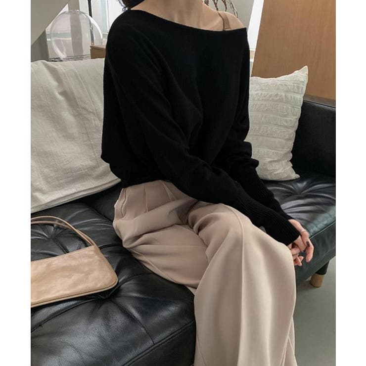 ボートネックニットトップスオフショルダー | SUNSHINE CLOSET | 詳細画像6 