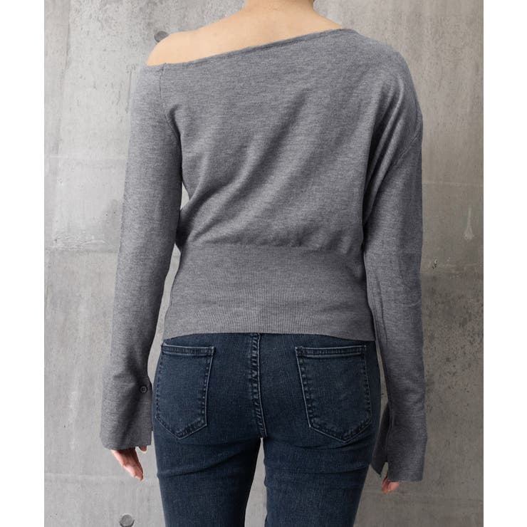 ワンショルダーニットトップス裾ボタン秋服 | SUNSHINE CLOSET | 詳細画像19 