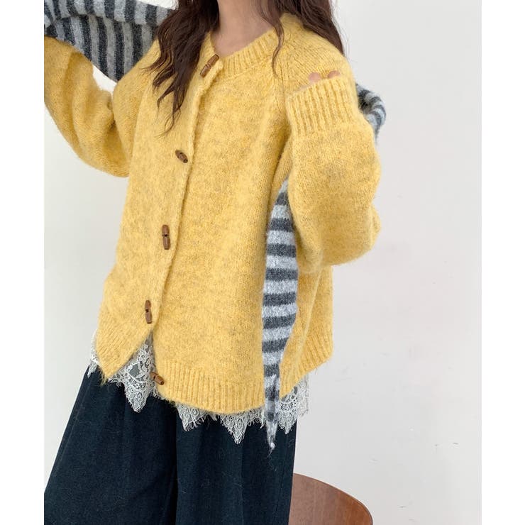 トグルボタンニットカーディガン長袖秋冬服 | SUNSHINE CLOSET | 詳細画像10 