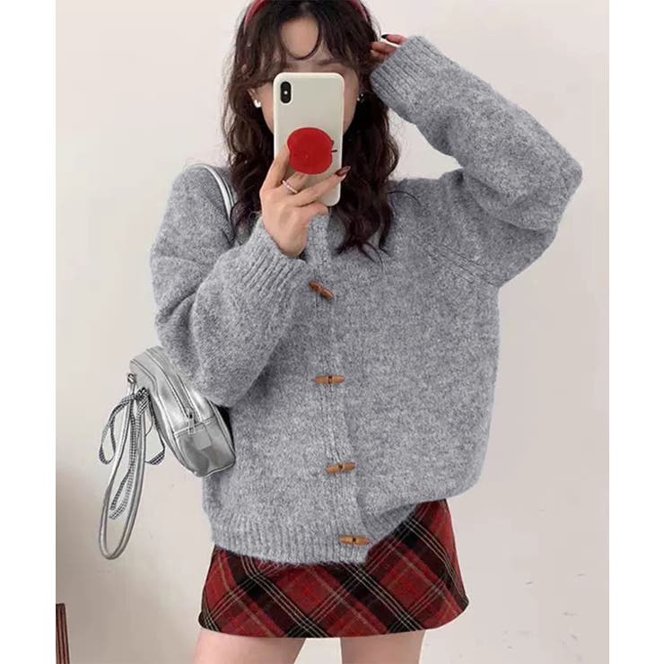 トグルボタンニットカーディガン長袖秋冬服 | SUNSHINE CLOSET | 詳細画像2 