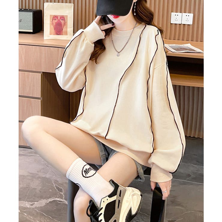 ステッチスウェット ゆったり トレーナー | SUNSHINE CLOSET | 詳細画像15 