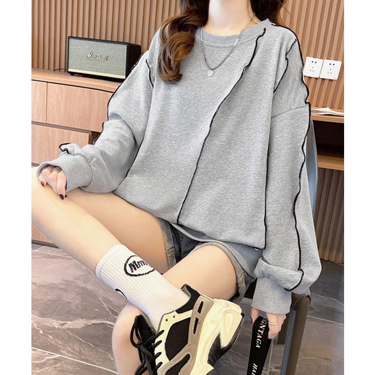 ステッチスウェット ゆったり トレーナー | SUNSHINE CLOSET | 詳細画像2 