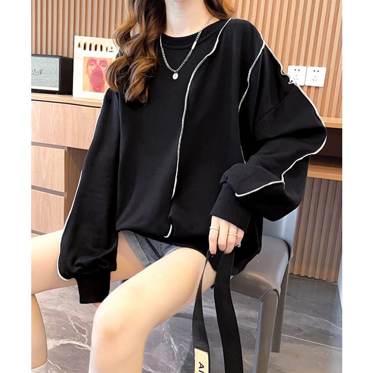 ステッチスウェット ゆったり トレーナー | SUNSHINE CLOSET | 詳細画像6 