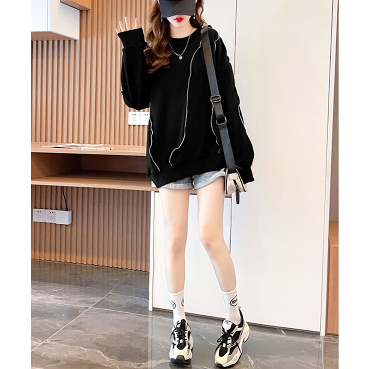 ステッチスウェット ゆったり トレーナー | SUNSHINE CLOSET | 詳細画像7 