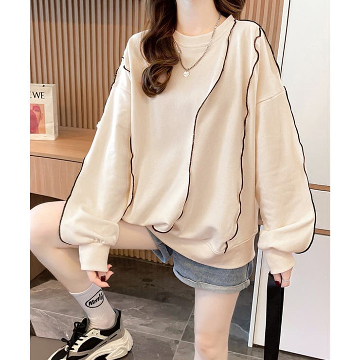 ステッチスウェット ゆったり トレーナー | SUNSHINE CLOSET | 詳細画像8 