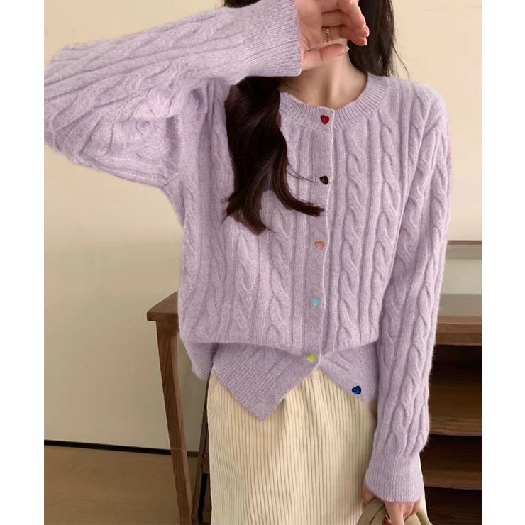ケーブルニットカーディガン 前開きニット | SUNSHINE CLOSET | 詳細画像13 