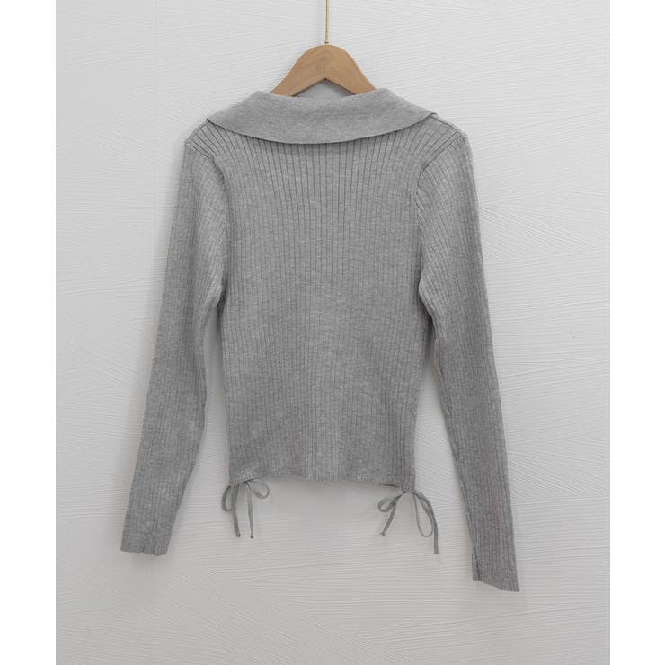 ポロニットドローストリングリブニット薄手 | SUNSHINE CLOSET | 詳細画像21 