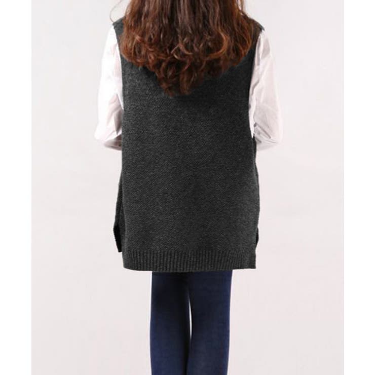 レディース サイドスリット ニットチョッキ | SUNSHINE CLOSET | 詳細画像12 