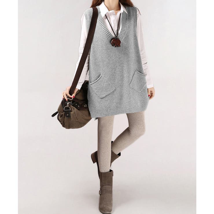 レディース サイドスリット ニットチョッキ | SUNSHINE CLOSET | 詳細画像2 