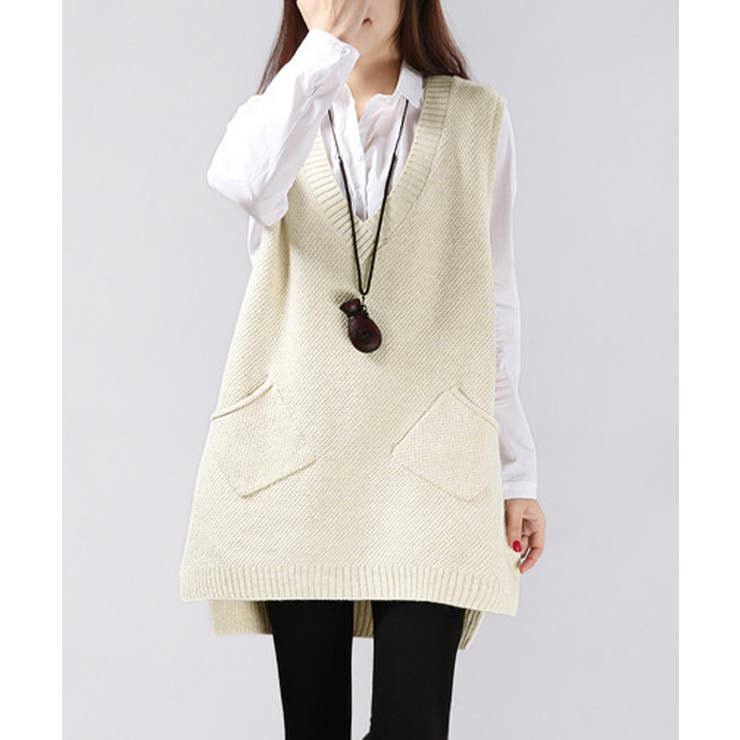 レディース サイドスリット ニットチョッキ | SUNSHINE CLOSET | 詳細画像5 