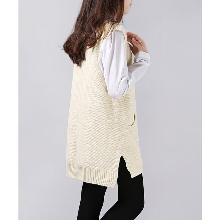 レディース サイドスリット ニットチョッキ | SUNSHINE CLOSET | 詳細画像6 