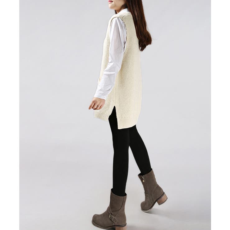 レディース サイドスリット ニットチョッキ | SUNSHINE CLOSET | 詳細画像9 