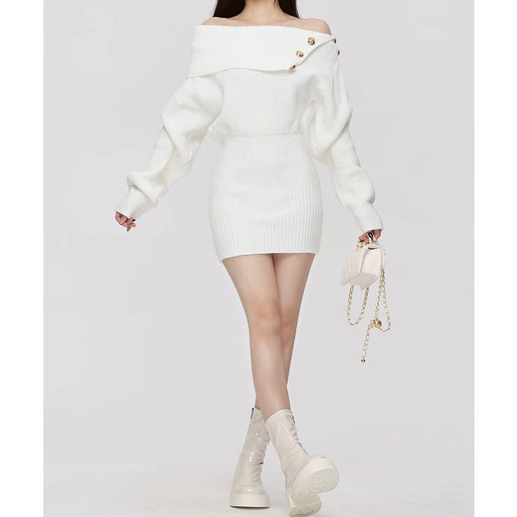 ニットワンピースオフショルダーワンピース | SUNSHINE CLOSET | 詳細画像11 