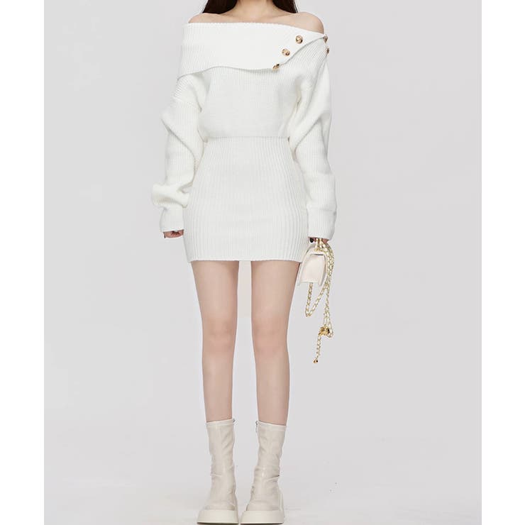 ニットワンピースオフショルダーワンピース | SUNSHINE CLOSET | 詳細画像12 