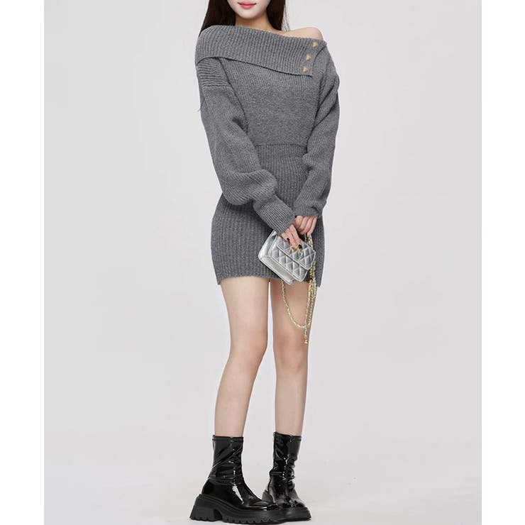 ニットワンピースオフショルダーワンピース | SUNSHINE CLOSET | 詳細画像3 