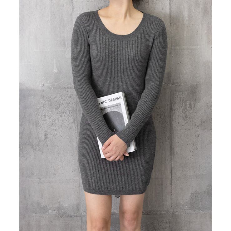 リブニットワンピース タイトワンピース | SUNSHINE CLOSET | 詳細画像20 