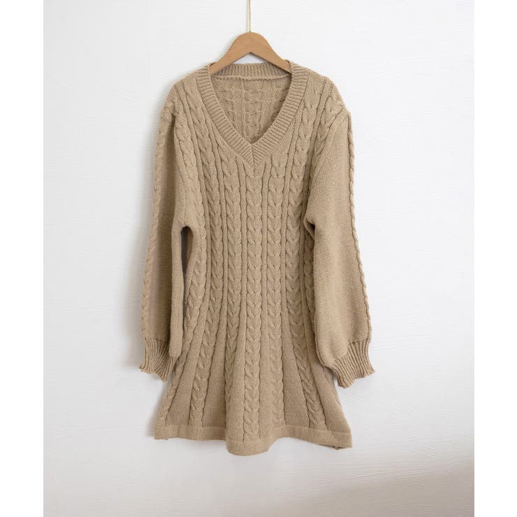 ニットワンピース ケーブル編みミニワンピ | SUNSHINE CLOSET | 詳細画像12 