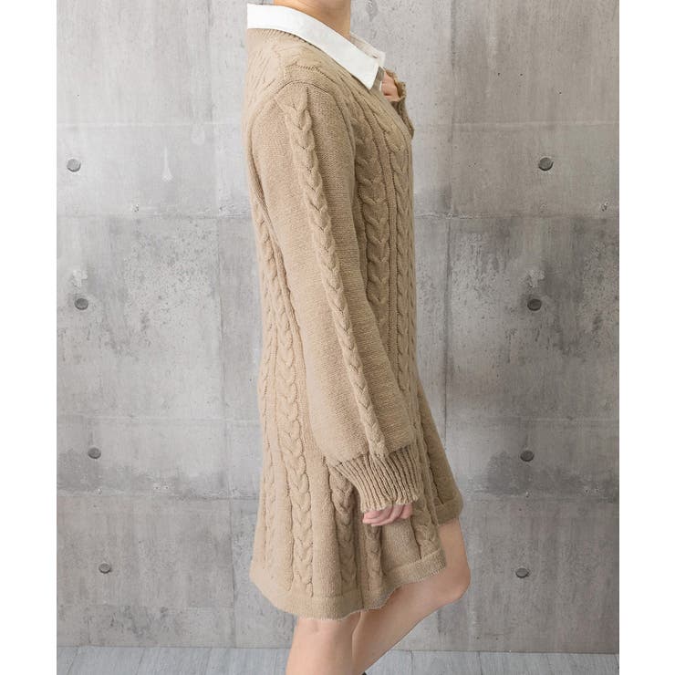 ニットワンピース ケーブル編みミニワンピ | SUNSHINE CLOSET | 詳細画像8 