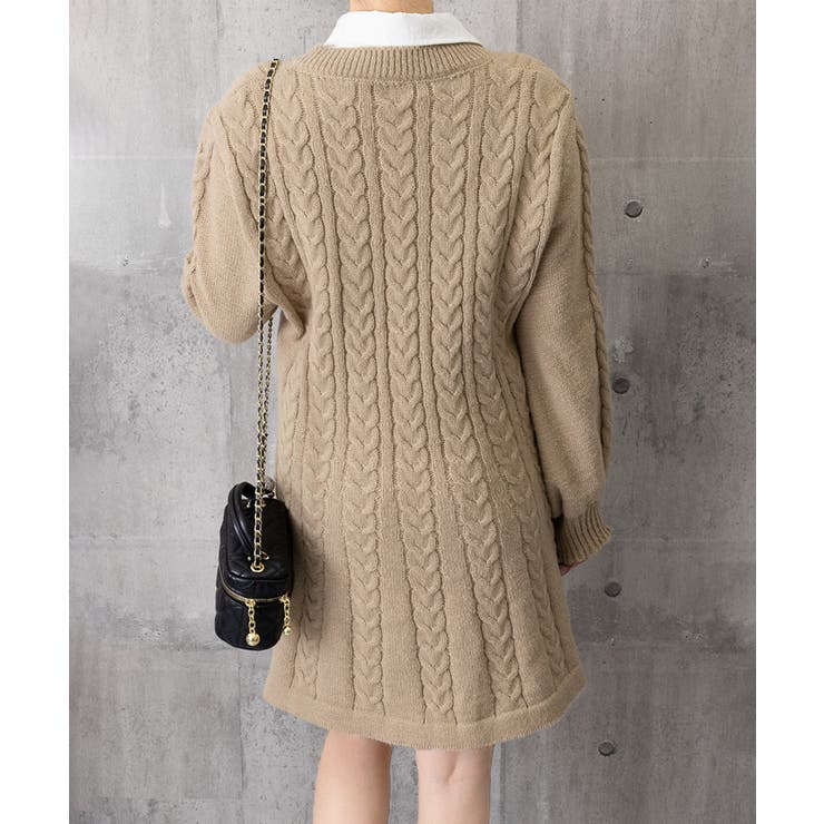 ニットワンピース ケーブル編みミニワンピ | SUNSHINE CLOSET | 詳細画像9 