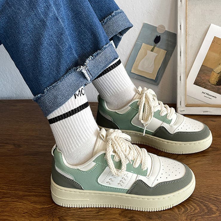 厚底スニーカー ローカット レディース[品番：AGCW0003613