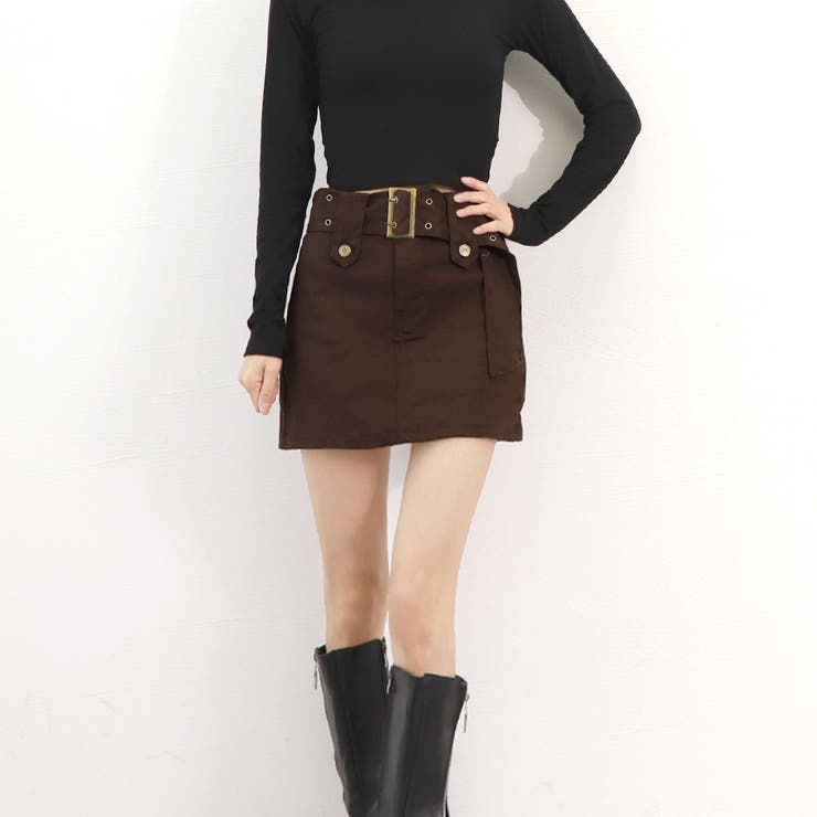 キュロットデニムスカート ハイウエスト[品番：AGCW0003728]｜SUNSHINE