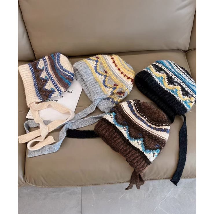 ニットバケットハット フェアアイル柄帽子 | SUNSHINE CLOSET | 詳細画像14 