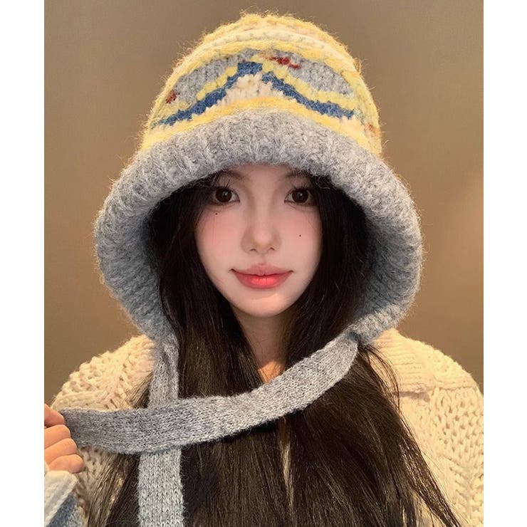 ニットバケットハット フェアアイル柄帽子 | SUNSHINE CLOSET | 詳細画像2 