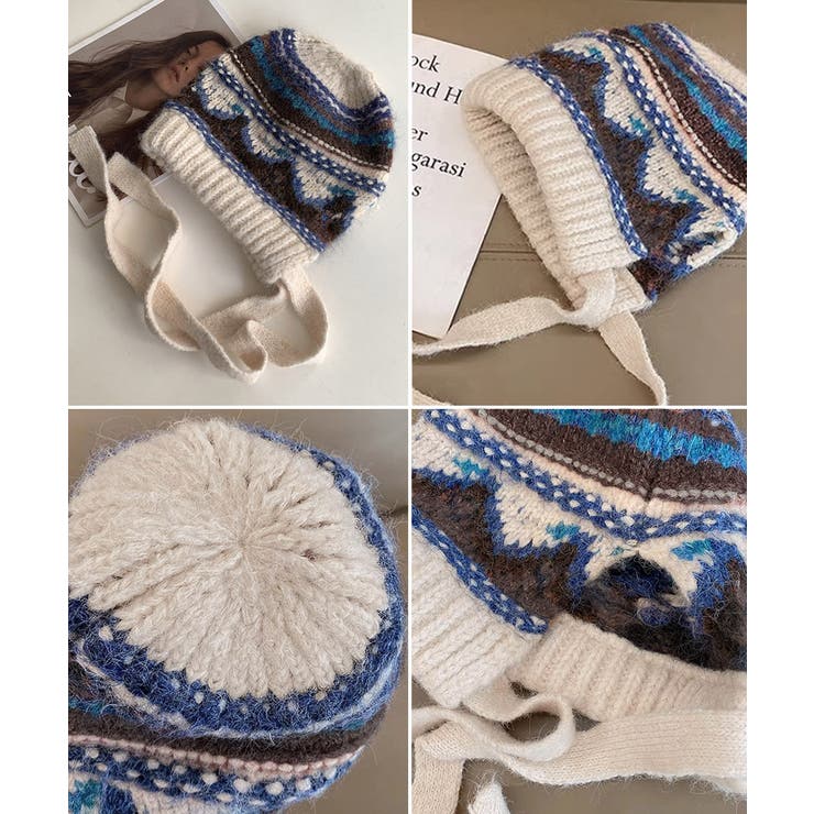 ニットバケットハット フェアアイル柄帽子 | SUNSHINE CLOSET | 詳細画像23 