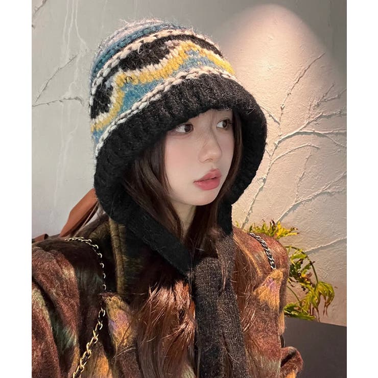 ニットバケットハット フェアアイル柄帽子 | SUNSHINE CLOSET | 詳細画像8 