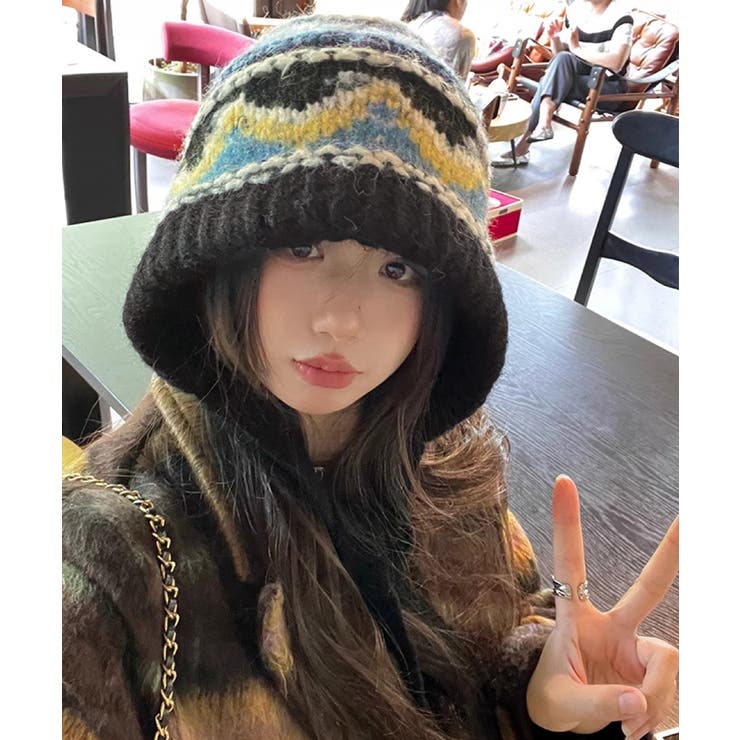 ニットバケットハット フェアアイル柄帽子 | SUNSHINE CLOSET | 詳細画像9 