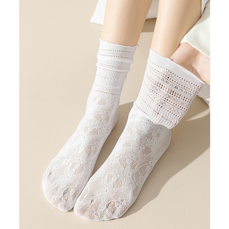 バレエコア ミドル丈靴下 シースルーソックス | SUNSHINE CLOSET | 詳細画像10 