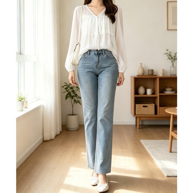 きれいめカジュアル シフォンブラウス 透け感トップス | SUNSHINE CLOSET | 詳細画像20 