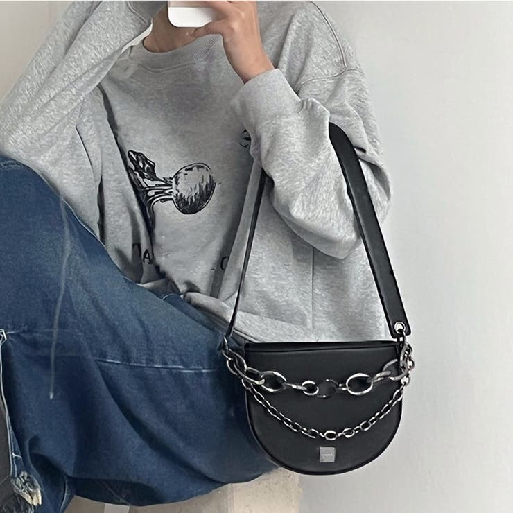 ショルダーバッグレディース 半円型バッグ[品番：AGCW0004509