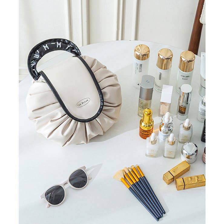 巾着コスメポーチ PUレザーメイクポーチ | SUNSHINE CLOSET | 詳細画像12 