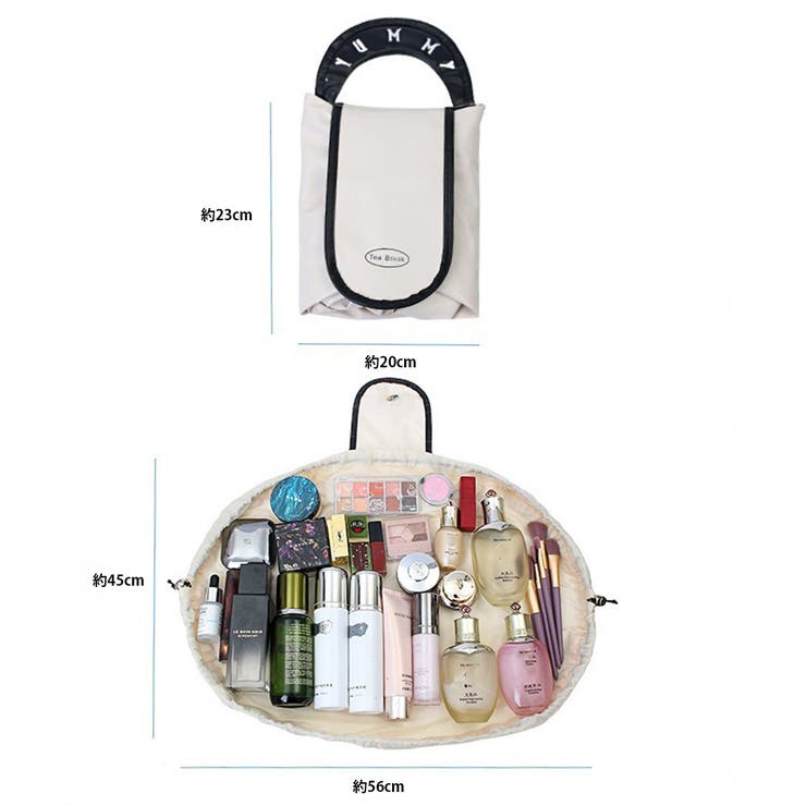 巾着コスメポーチ PUレザーメイクポーチ | SUNSHINE CLOSET | 詳細画像17 