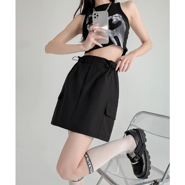 カーゴスカート ミニスカートハイウエスト | SUNSHINE CLOSET | 詳細画像2 