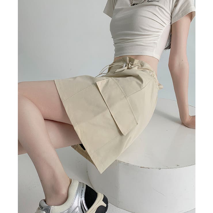 カーゴスカート ミニスカートハイウエスト | SUNSHINE CLOSET | 詳細画像6 