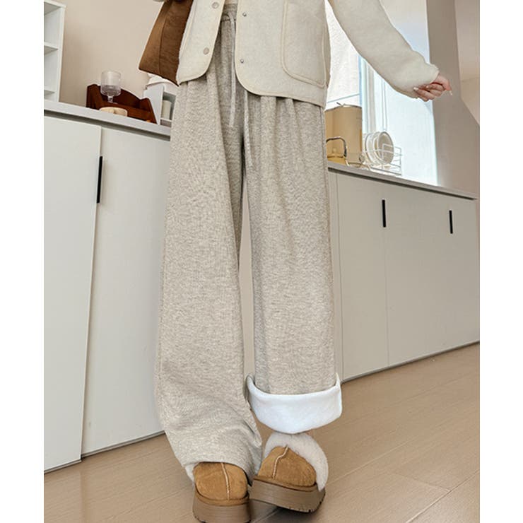 裏起毛ワイドパンツ 裏ボアイージーパンツ | SUNSHINE CLOSET | 詳細画像2 