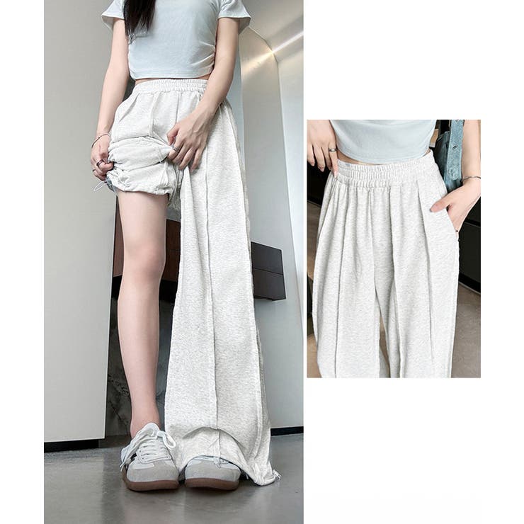 ワイドスウェットパンツ フロントライン | SUNSHINE CLOSET | 詳細画像4 