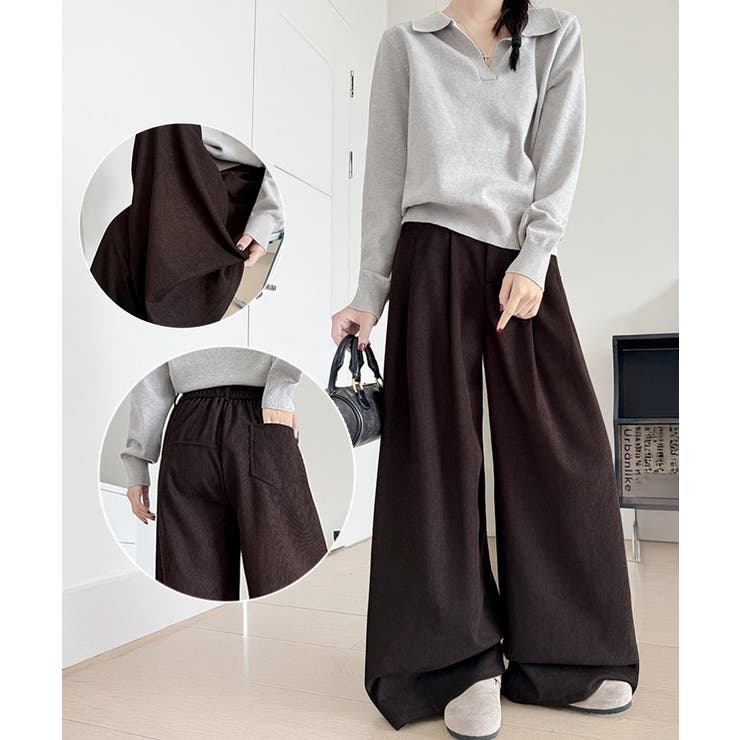 コーデュロイパンツレディースワイドパンツ | SUNSHINE CLOSET | 詳細画像4 