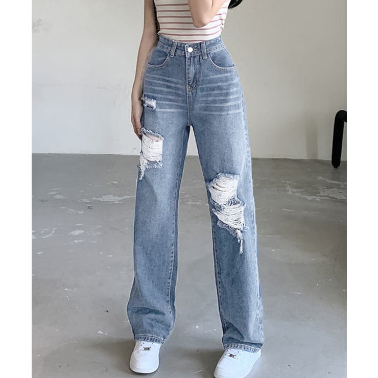 ダメージデニムパンツ クラッシュジーンズ | SUNSHINE CLOSET | 詳細画像13 