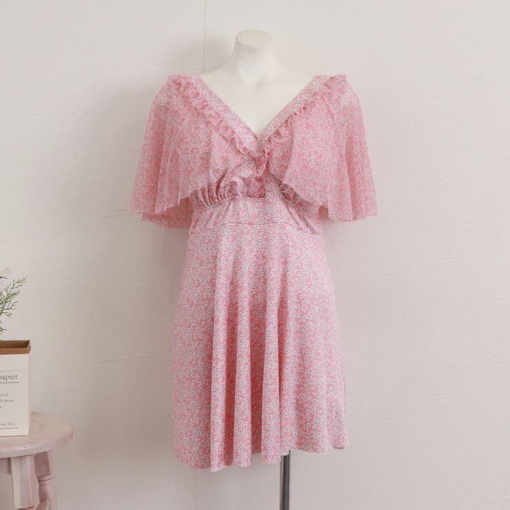 小花柄 ぽっちゃり水着 大きいサイズ温泉 | SUNSHINE CLOSET | 詳細画像15 