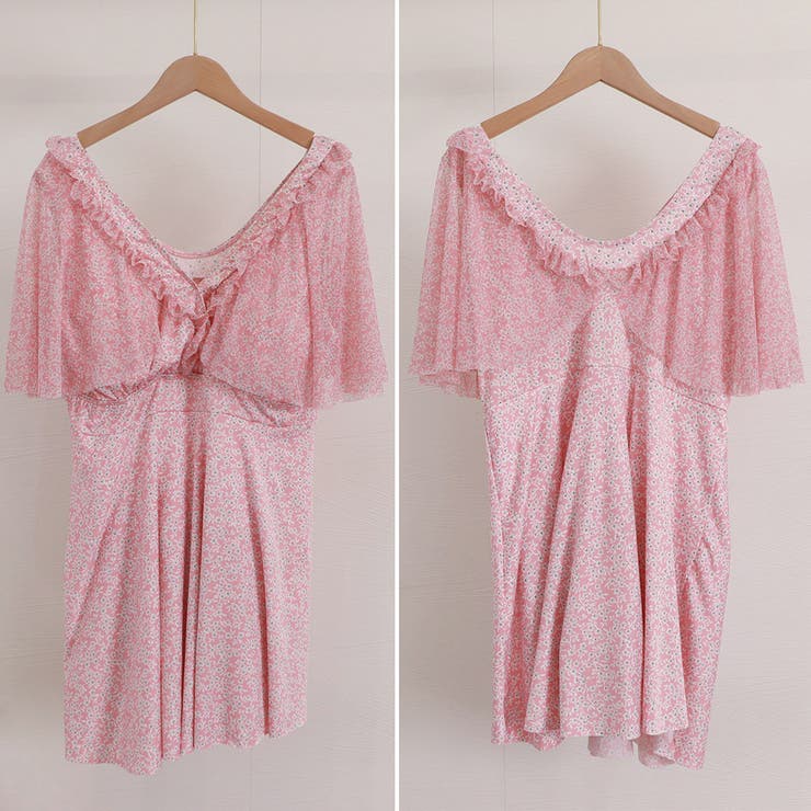 小花柄 ぽっちゃり水着 大きいサイズ温泉 | SUNSHINE CLOSET | 詳細画像3 