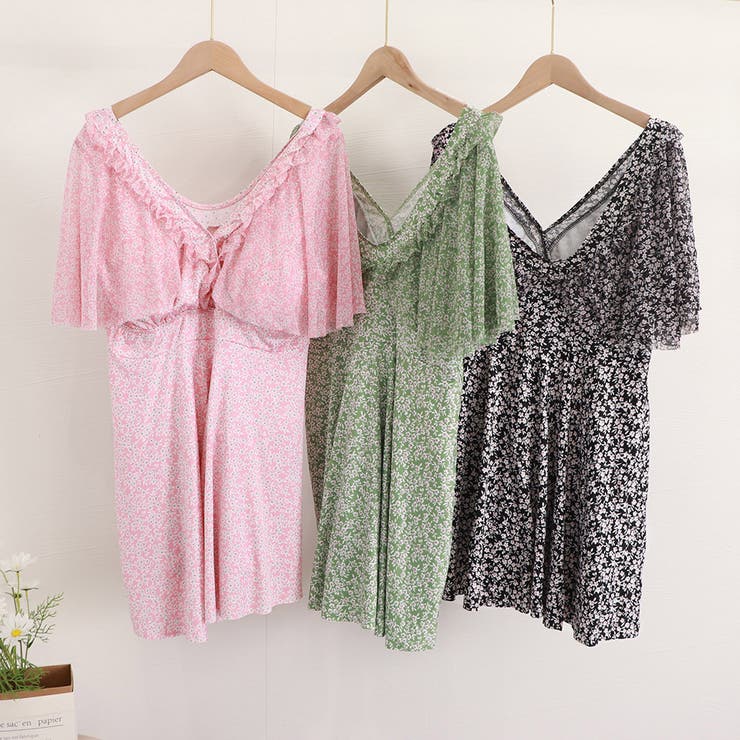 小花柄 ぽっちゃり水着 大きいサイズ温泉 | SUNSHINE CLOSET | 詳細画像8 