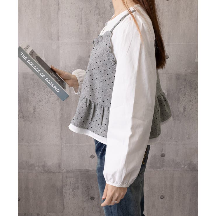 ノーカラーブラウスレディースおしゃれ 重ね着風トップス 前開きシャツ体型カバーフ… | SUNSHINE CLOSET | 詳細画像15 